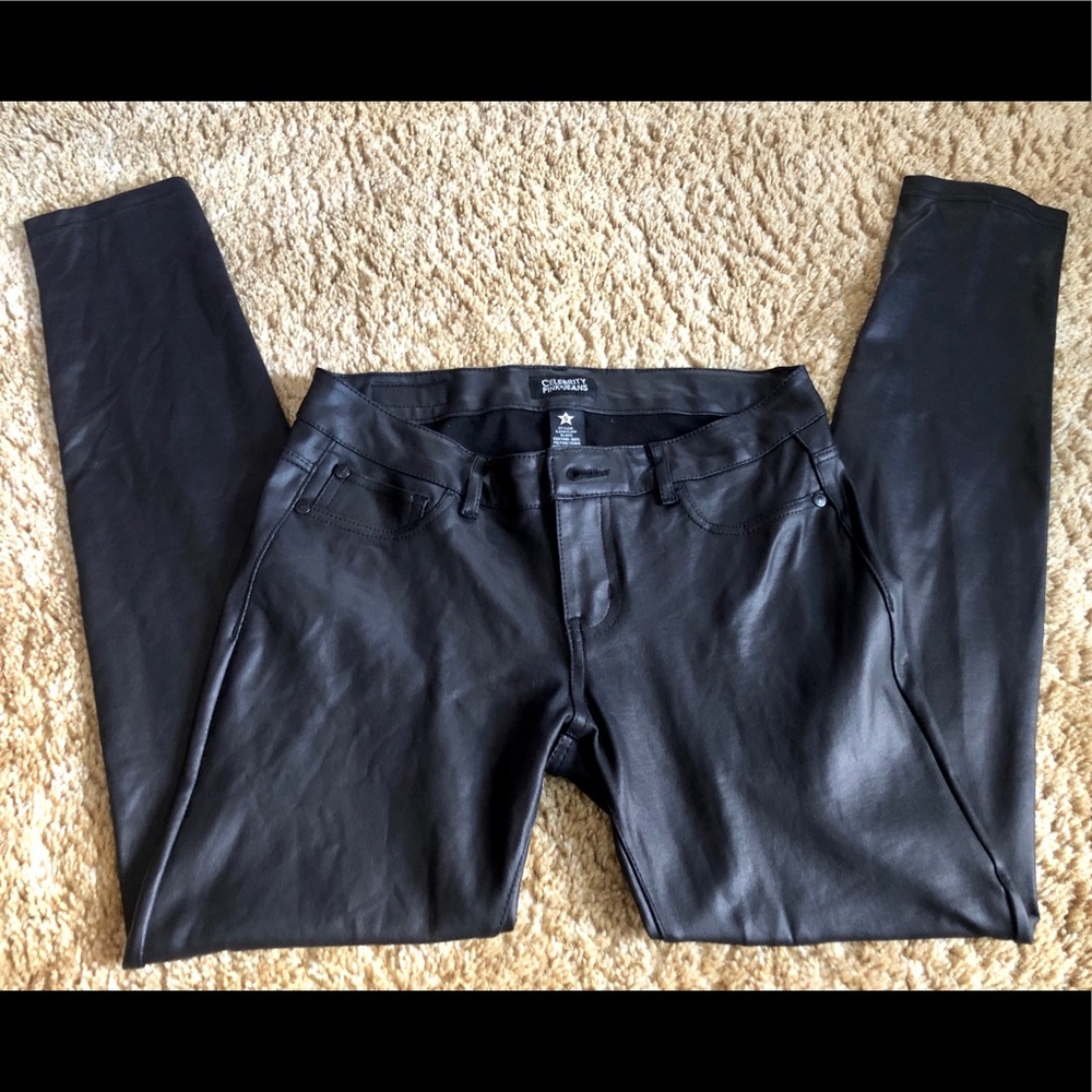 Faux leather pants